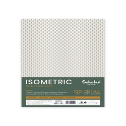 Scholar ISOMETRIC Grid A4 Loose Pack of 25 sheets ISOL4